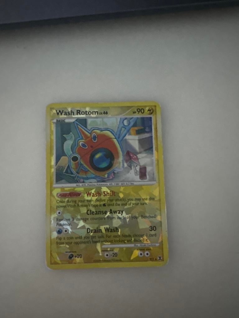 Wash Rotom RT5 Pokémon Kaart, Verzenden, Gebruikt, Losse kaart, Foil