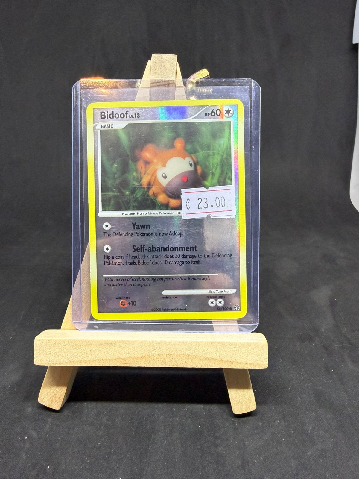 Bidoof lv.13 54/100 reverse holo exc/gd+, Ophalen of Verzenden, Zo goed als nieuw