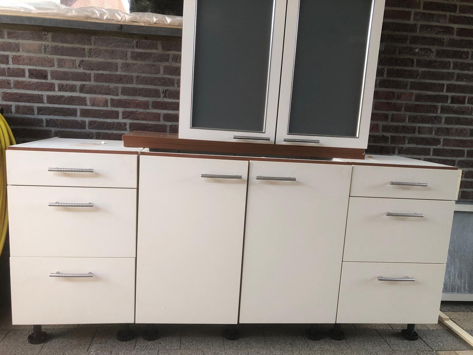Aanrecht met zwart hard stenen blad, Ophalen, Zo goed als nieuw, Graniet of Steen