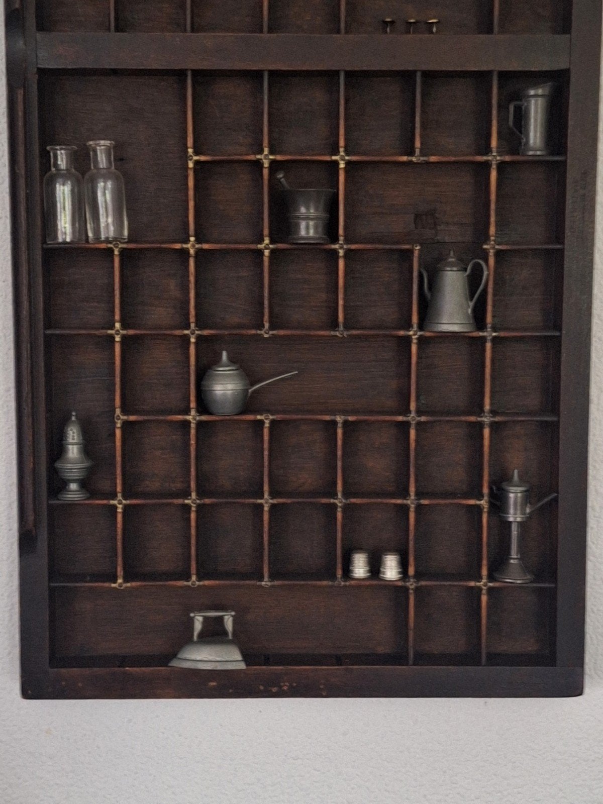 Antieke letterbak met miniaturen - Uniek decoratiestuk, Ophalen