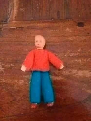Oud Caco Popje 8 cm - Vintage Speelgoed, Ophalen of Verzenden, Gebruikt