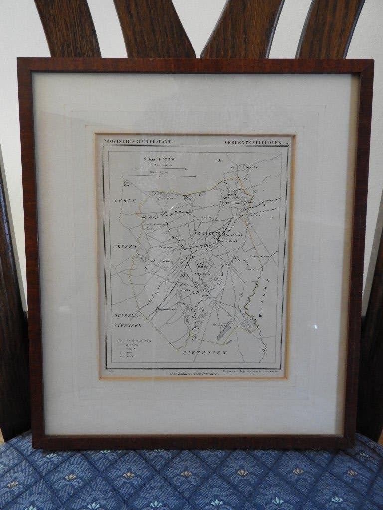 Kaart Veldhoven en omgeving - Jacob Kuijper - 1866, Boeken, Gelezen, Ophalen of Verzenden, Landkaart, 1800 tot 2000