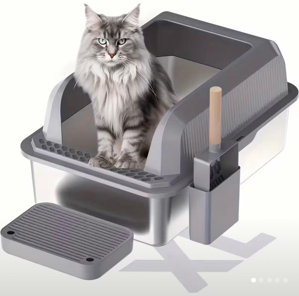 RVS kattenbak, Dieren en Toebehoren, Kattenbakken, Ophalen, Zo goed als nieuw, Open