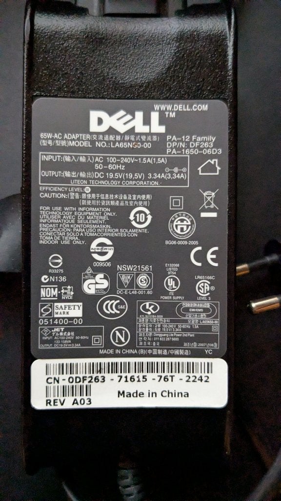 Dell lader, Computers en Software, Laptop-opladers, Ophalen, Gebruikt, Dell oplader