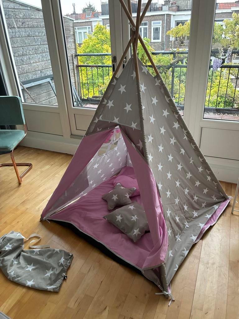 Leuke tipi speeltent voor kinderen met sterrenpatroon, Ophalen, Zo goed als nieuw