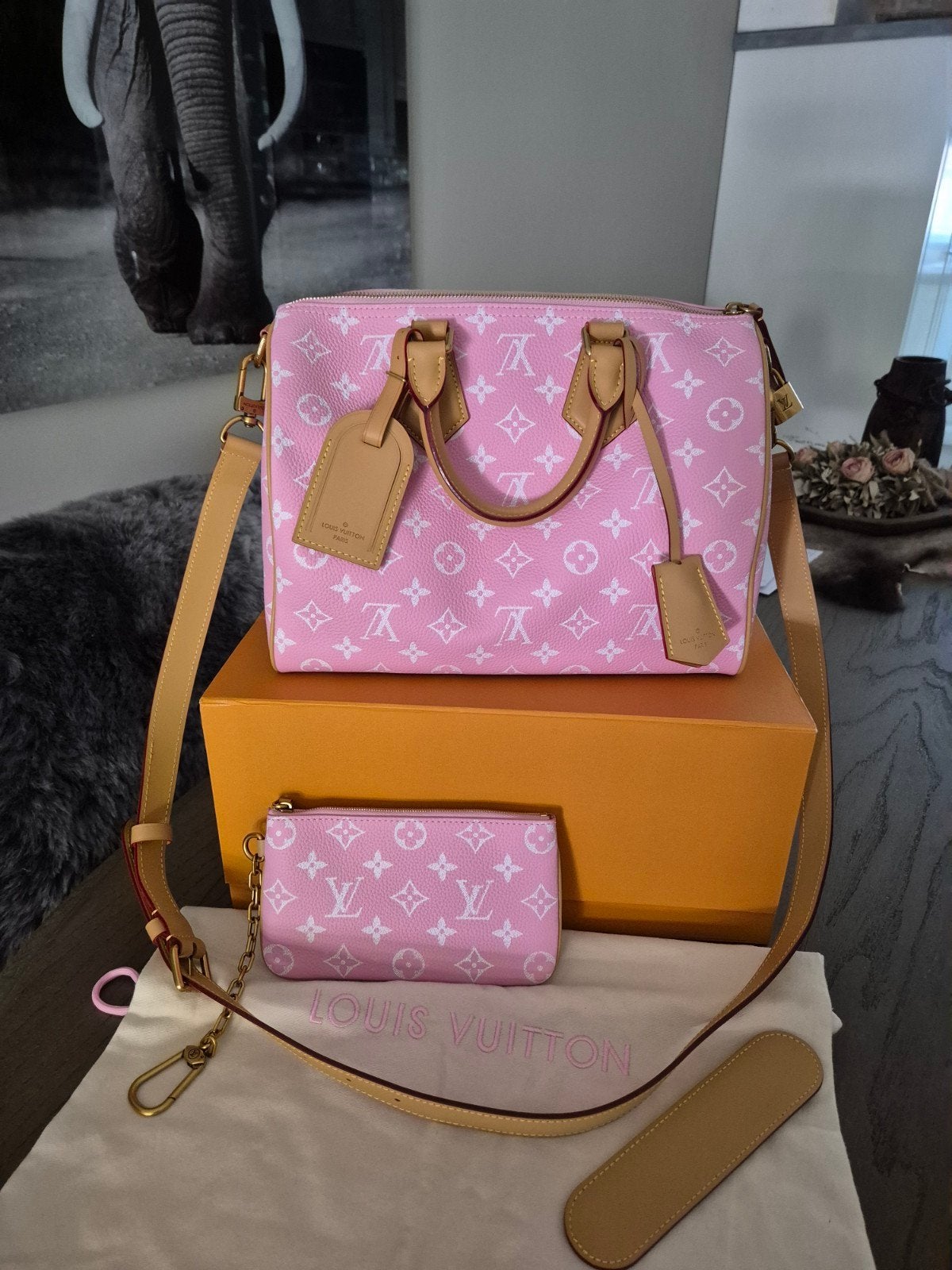 Nieuwe tas inspired P9 Louis V 30 cm ,roze, Ophalen of Verzenden, Nieuw, Roze, Handtas