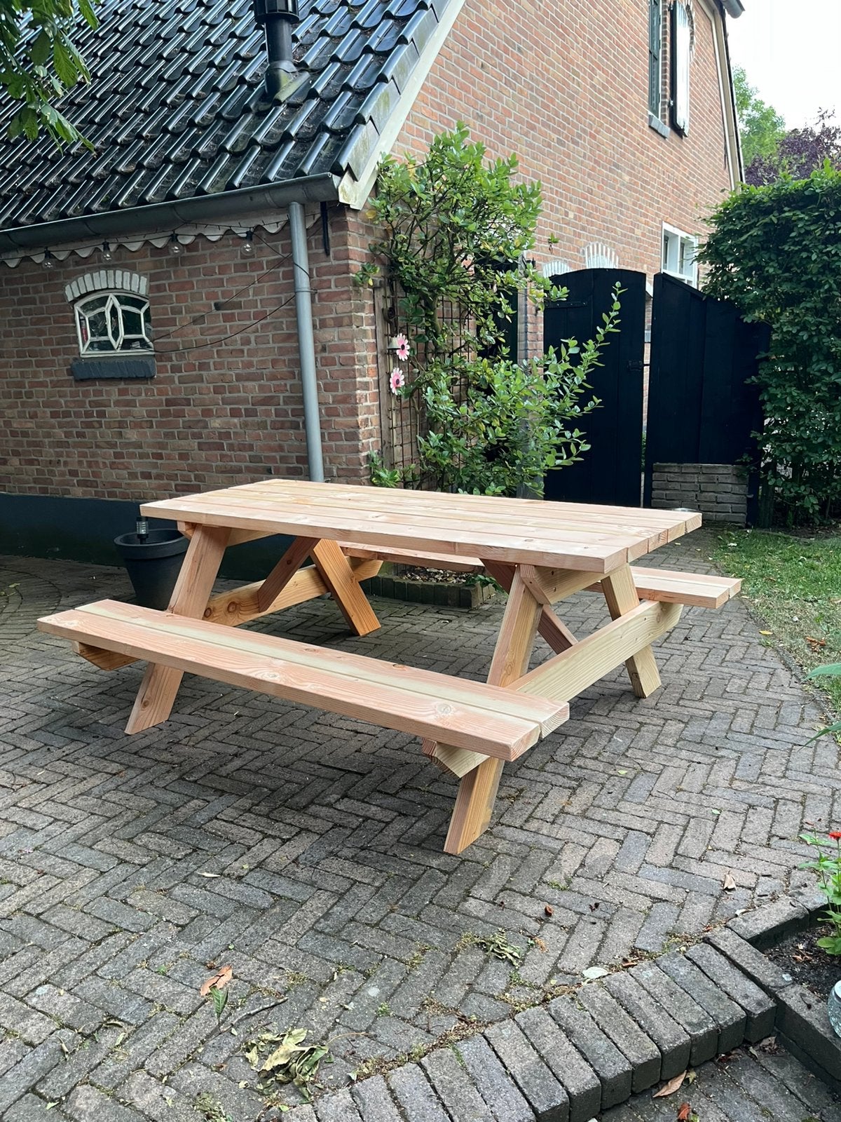 Picknickbank! Direct ophalen! 2 Meter!!, Tuin en Terras, Picknicktafels, Ophalen, Zo goed als nieuw, Rechthoekig, Hout