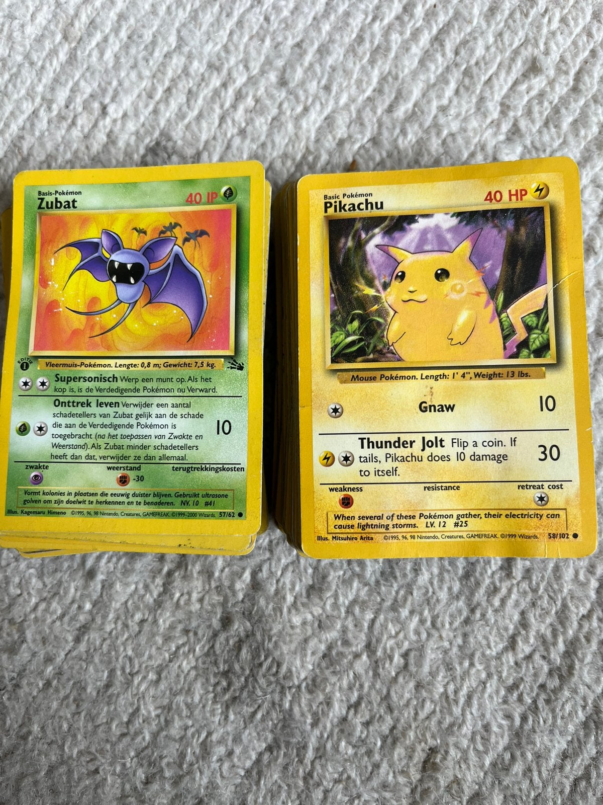 Stapel pokemonkaarten (95 stuks), Ophalen, Gebruikt, Meerdere kaarten