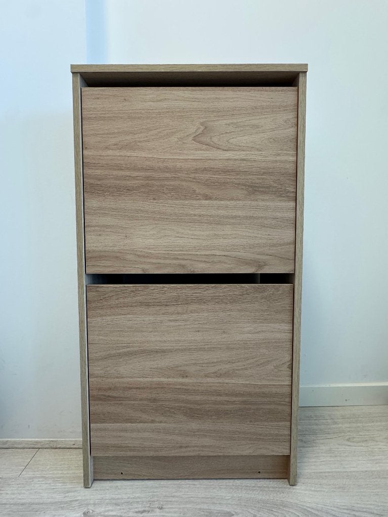 IKEA BISSA Shoe Cabinet 2 Compartments - Very Good Condition, Ophalen, Bruin, IKEA BISSA Shoe Cabinet with 2 Compartments 705.302.18