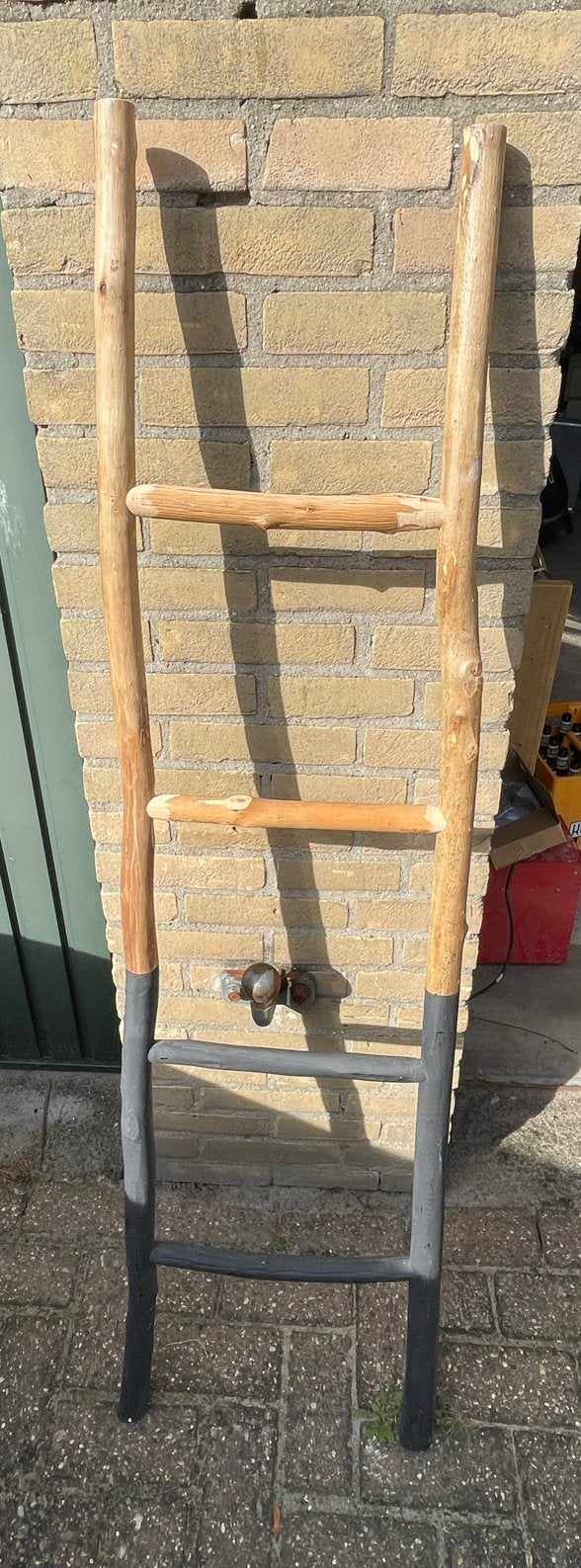 Decoratieve houten ladder - uniek en stijlvol, Ophalen, Gebruikt, Ladder, Minder dan 2 meter