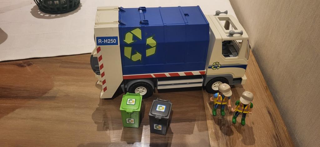 Playmobil vuilniswagen (4129) met boekje, Ophalen of Verzenden