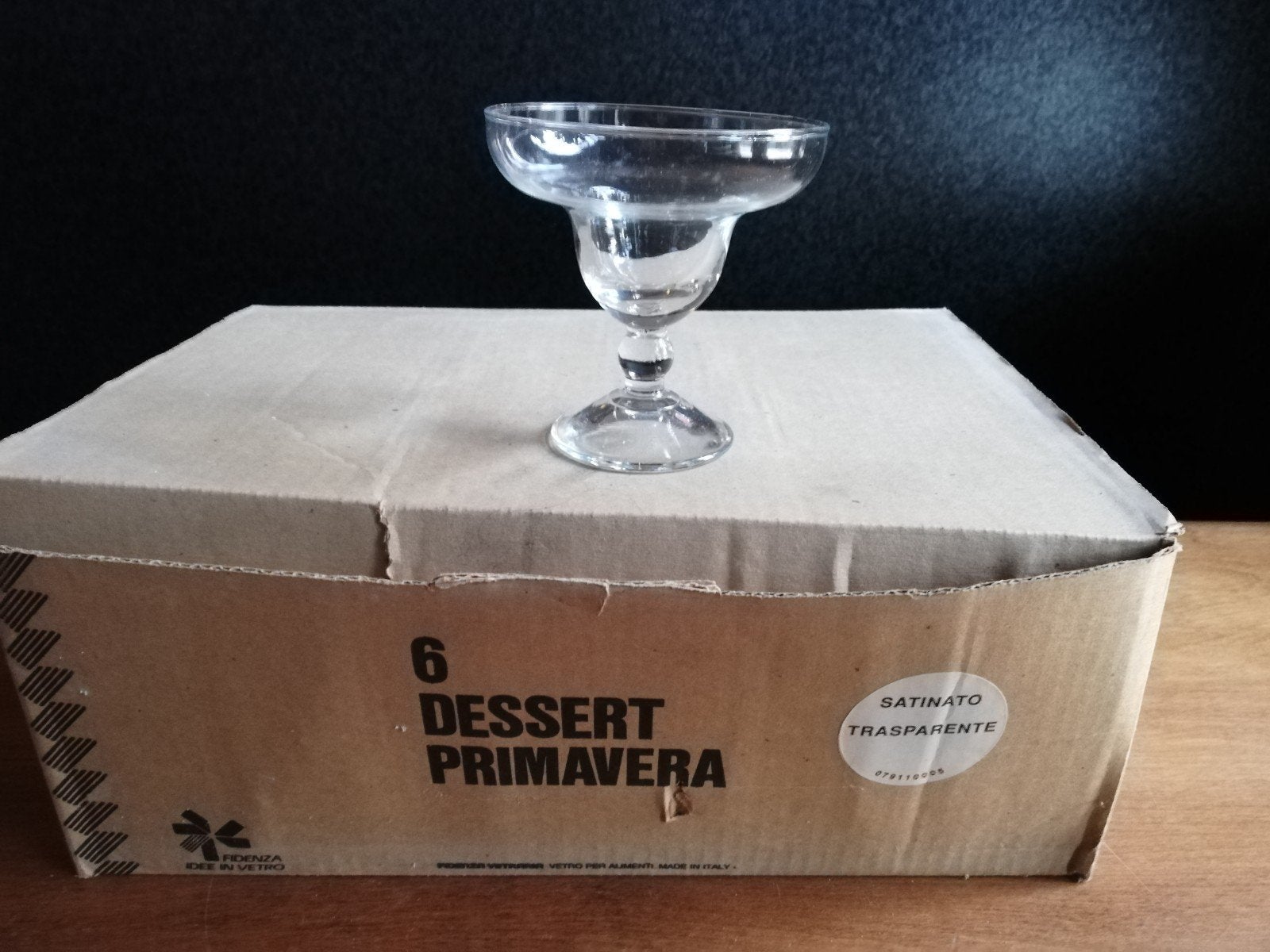 Set van 6 ijscoupe dessert glazen Primavera, Verzamelen, Glas en Borrelglaasjes, Zo goed als nieuw, Overige typen, Ophalen of Verzenden