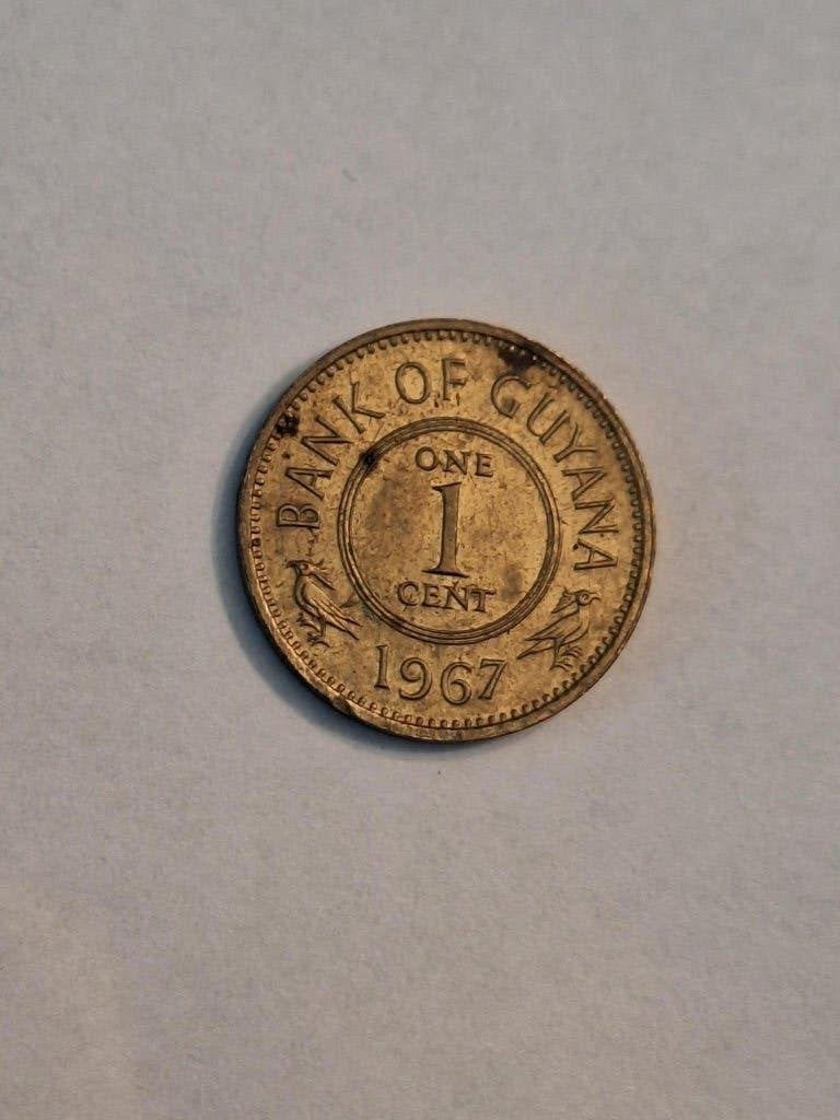 munt Guyana 1 cent 1967, Ophalen of Verzenden, Zuid-Amerika, Losse munt