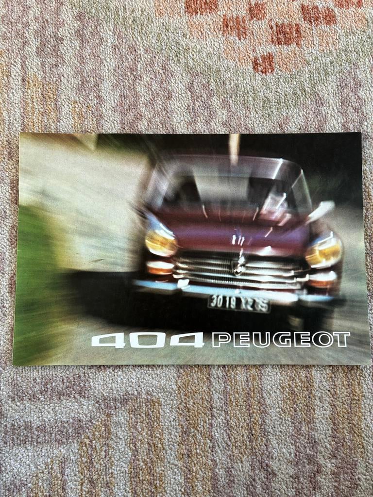 1973 Peugeot 404 brochure, Boeken, Ophalen of Verzenden, Zo goed als nieuw, Peugeot