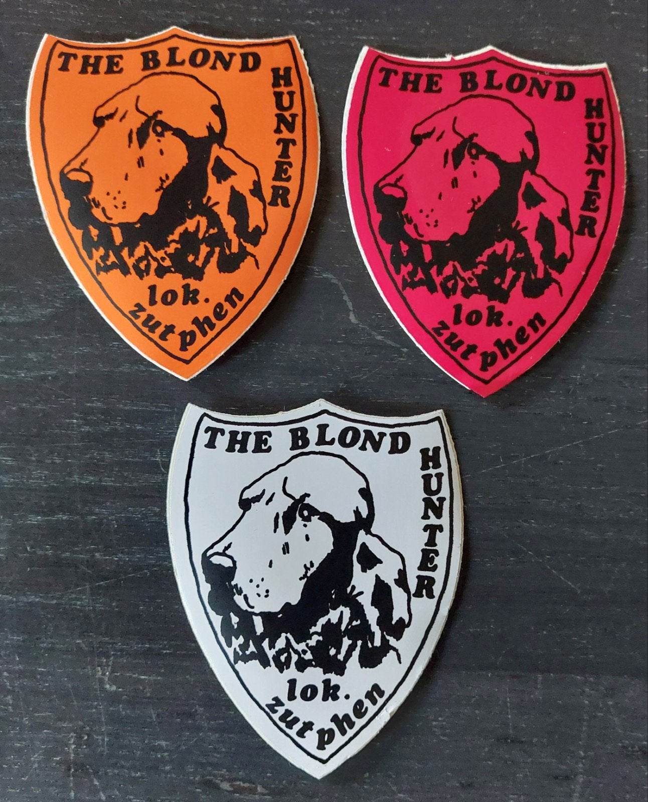 3 stickers Blond Hunter Zutphen piratenzender zendamateur, Ophalen of Verzenden
