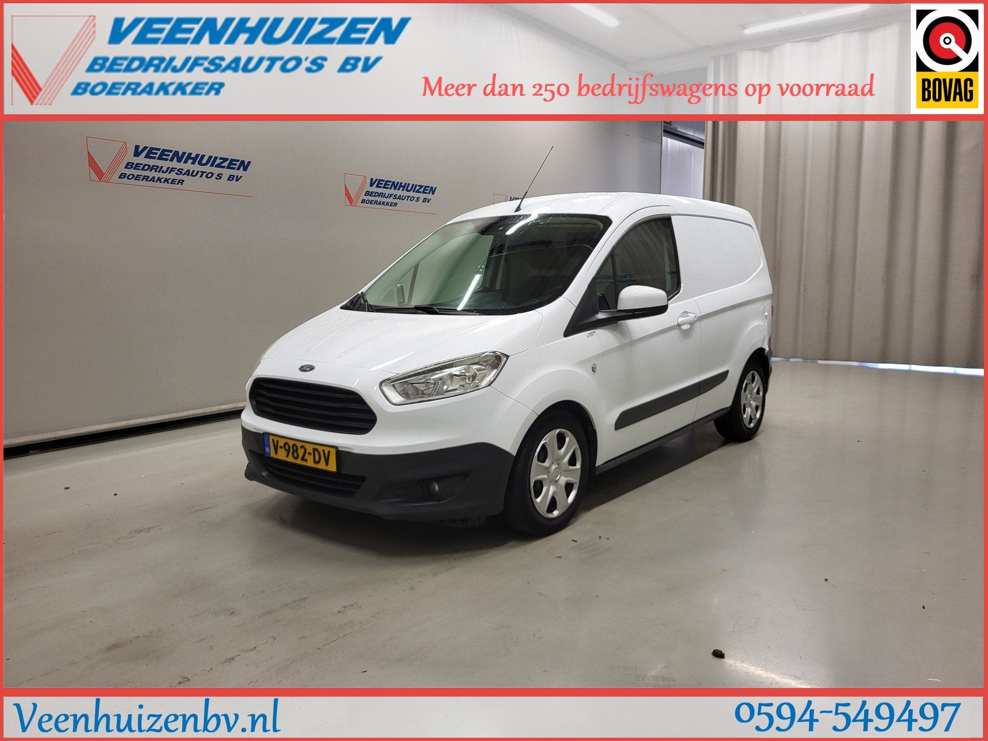 Ford Transit Courier 1.6TDCI 96pk Apk tot 16-3-2027!, Voorwielaandrijving, Euro 5, Gebruikt, 4 cilinders