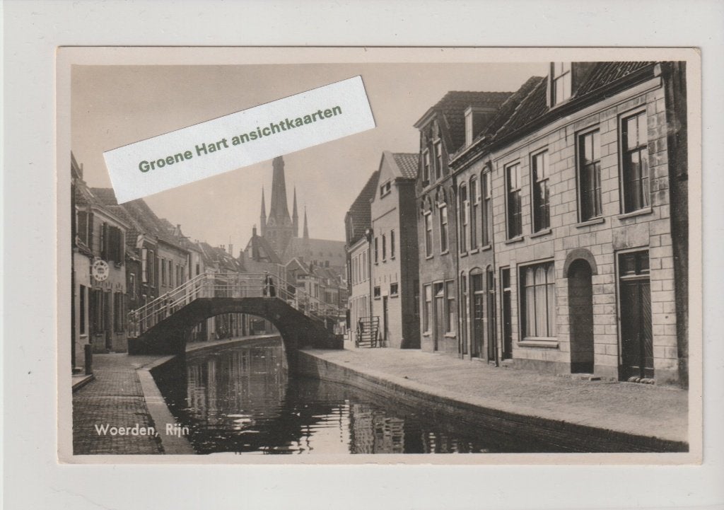 Woerden - Rijn 1939, Ophalen of Verzenden, 1920 tot 1940, Gelopen, Utrecht