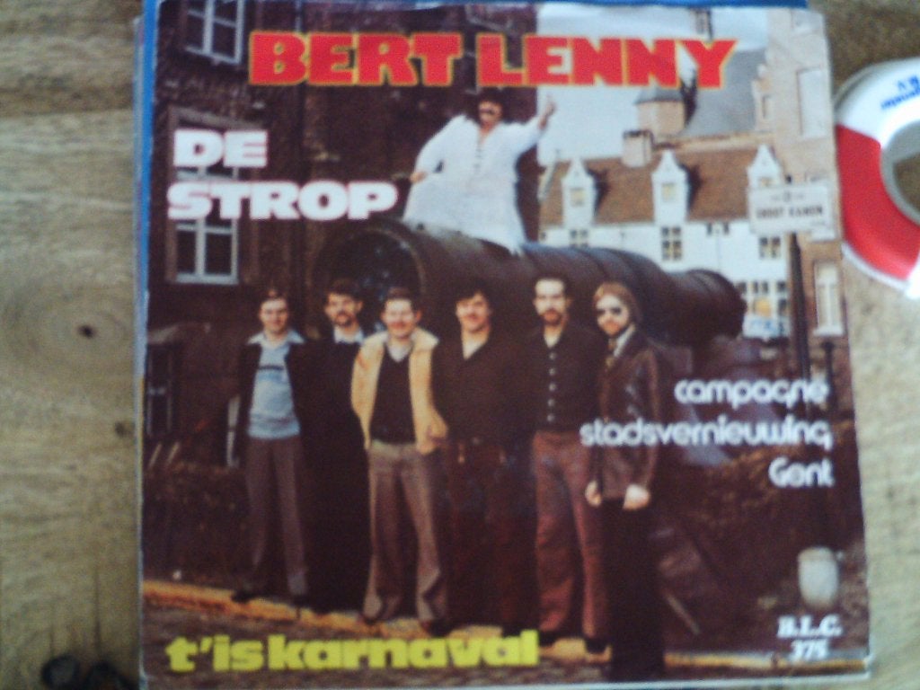 Bert Lenny - De Strop / 't Is Karnaval (Vinyl Single) 21a, Cd's en Dvd's, Vinyl Singles, 7 inch, Ophalen of Verzenden, Zo goed als nieuw