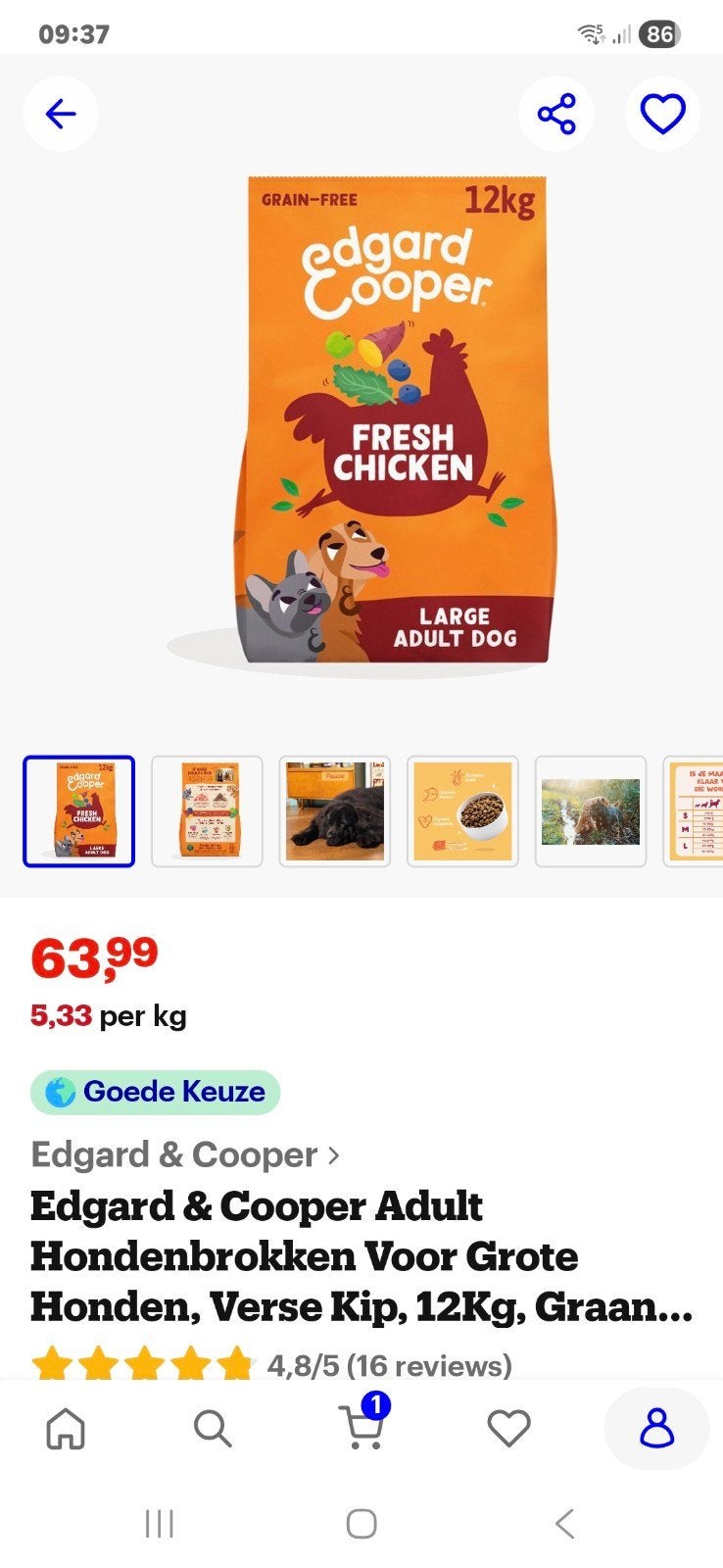 Te koop hondenvoer nieuw, Dieren en Toebehoren, Ophalen of Verzenden, Hond
