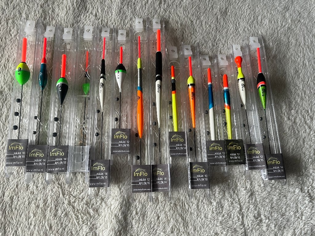 adv 333 / NIEUW mixset 14 dobbertuigjes IMFLO, Ophalen of Verzenden, Nieuw, Dobber of Lood