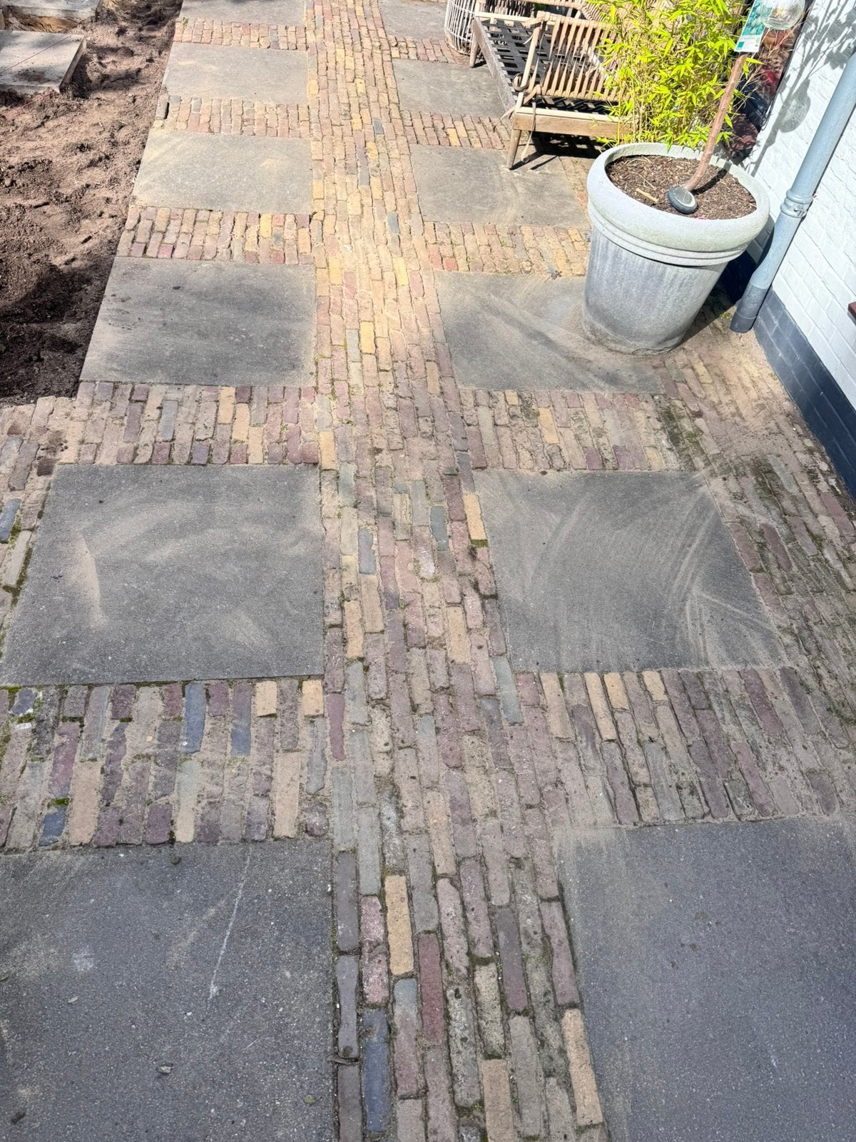 Tien 90x90 tuintegels grijs, Ophalen, Beton, Terrastegels