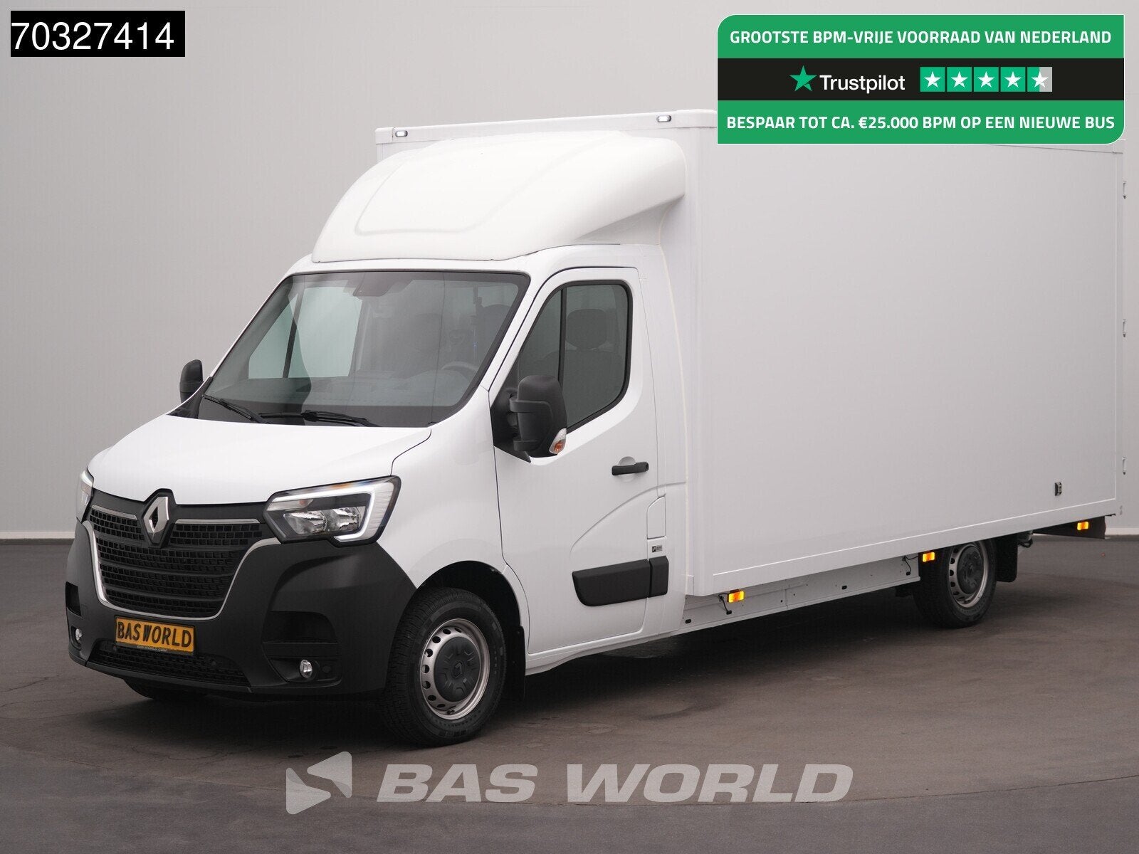 Renault Master 165PK BPM VRIJ! Lowliner Bakwagen Navi LED Ai, Start-stop-systeem, Stof, Gebruikt, Euro 6