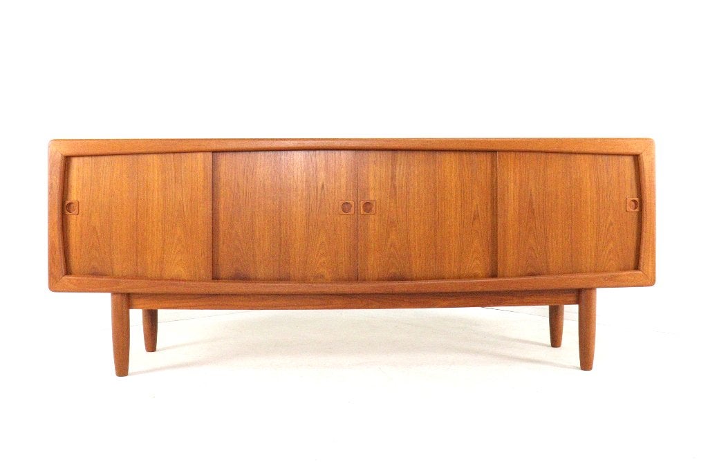 Deens sideboard teak vintage gerestaureerd dressoir midcentu, -, -, 150 tot 200 cm, Teakhout