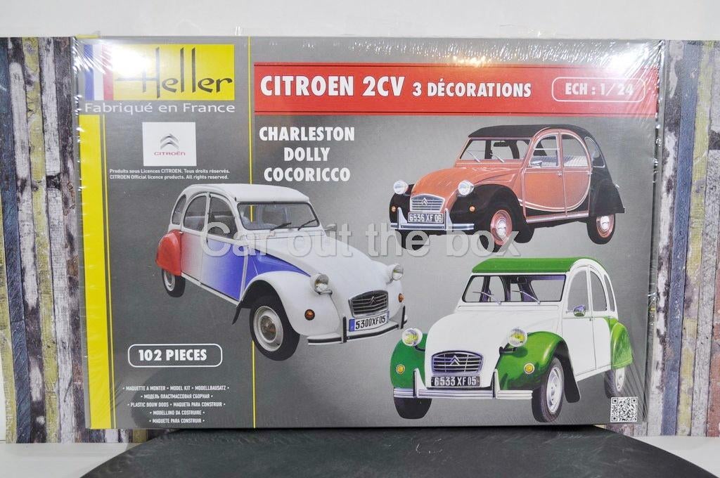 Citroen 2CV 1:24 Heller, Overige merken, Auto, Verzenden, Groter dan 1:32