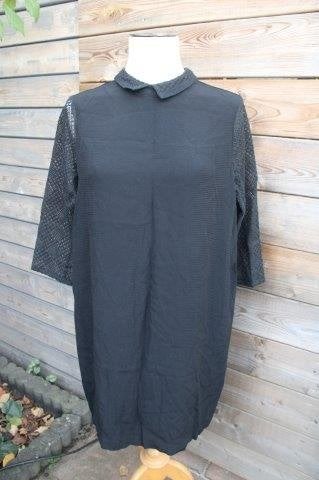 Jurk zwart Sessun mt L model vicky Vaste prijs AANBIEDING, Maat 42/44 (L), Ophalen of Verzenden, Zo goed als nieuw, Knielengte