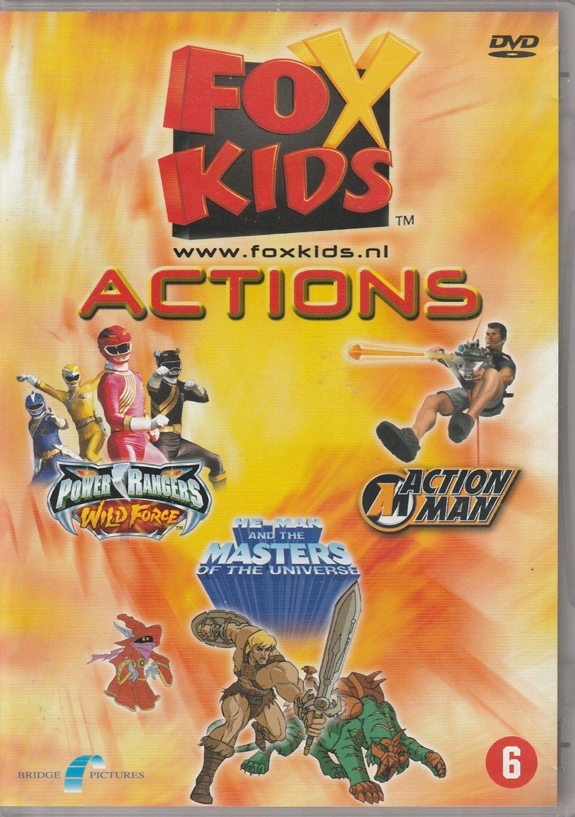 Fox Kids Actions NL DVD - Power Rangers, Action Man, He-Man, Animatie, Verzenden, Amerikaans, Nederlands