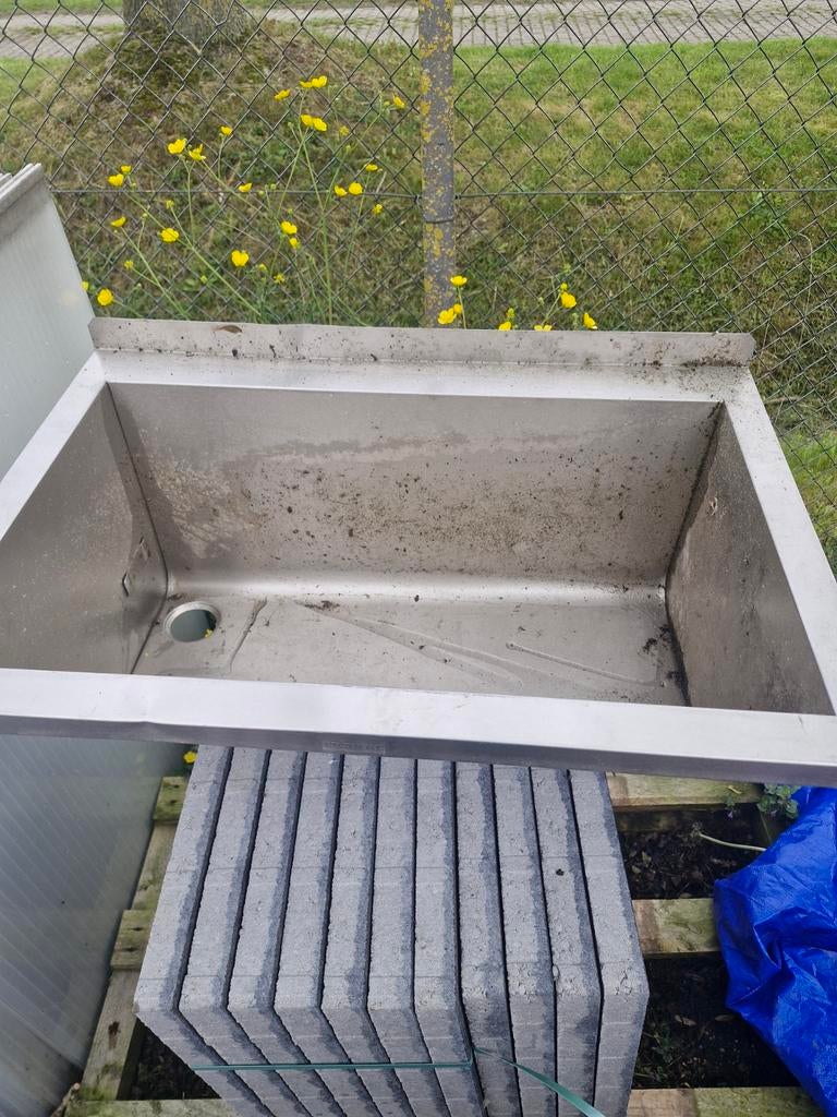 Rvs wasbak, wastafel r.v.s., Ophalen, Metaal, Overige typen