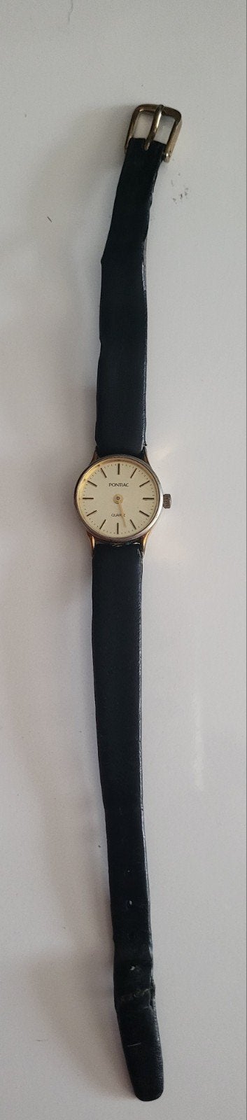 Te koop vintage Pontiac dameshorloge, Ophalen of Verzenden, Gebruikt, Staal, Overige merken