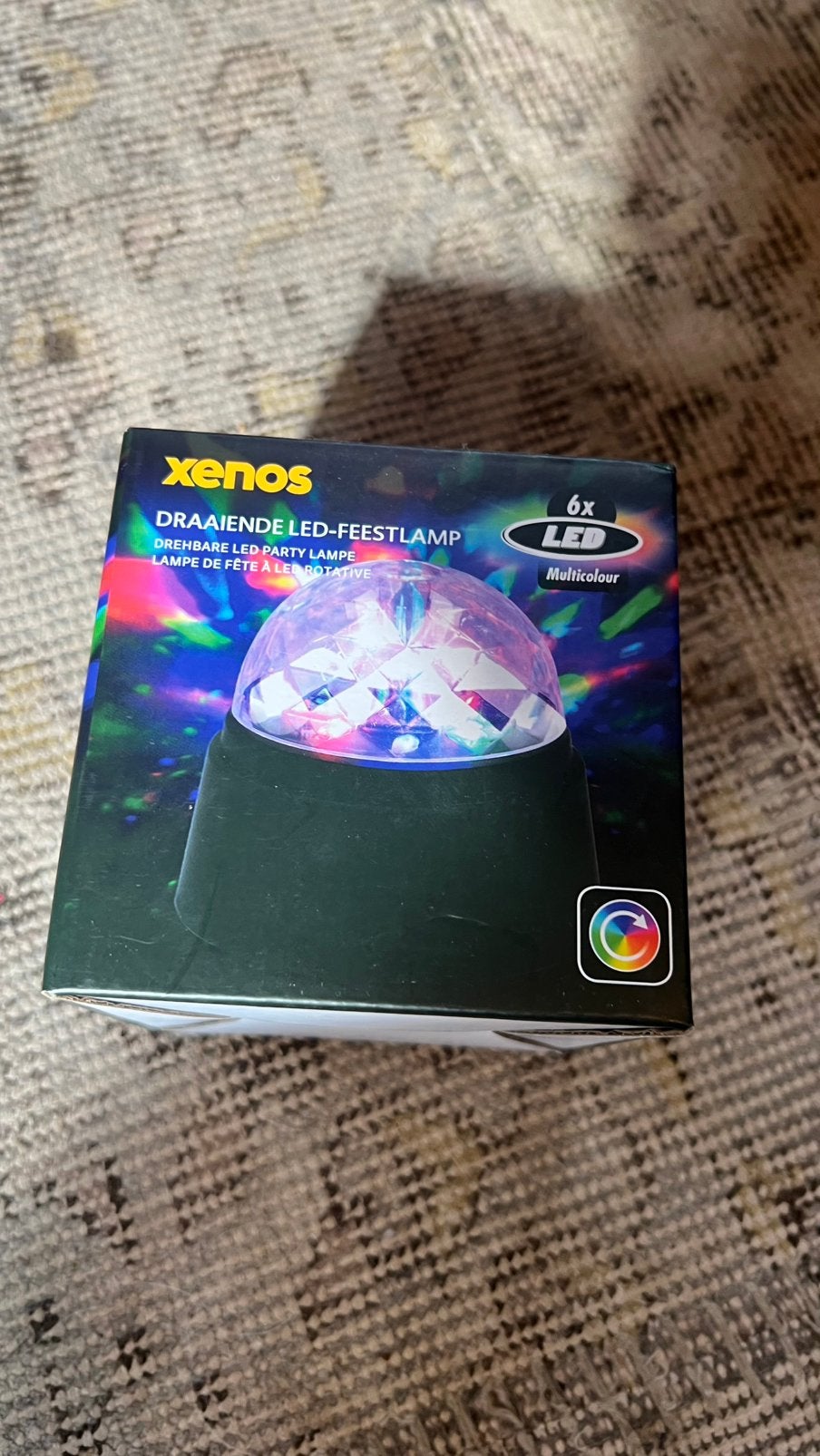 Draaiende discolamp, Ophalen of Verzenden, Nieuw, Led-lamp, Meerkleurig
