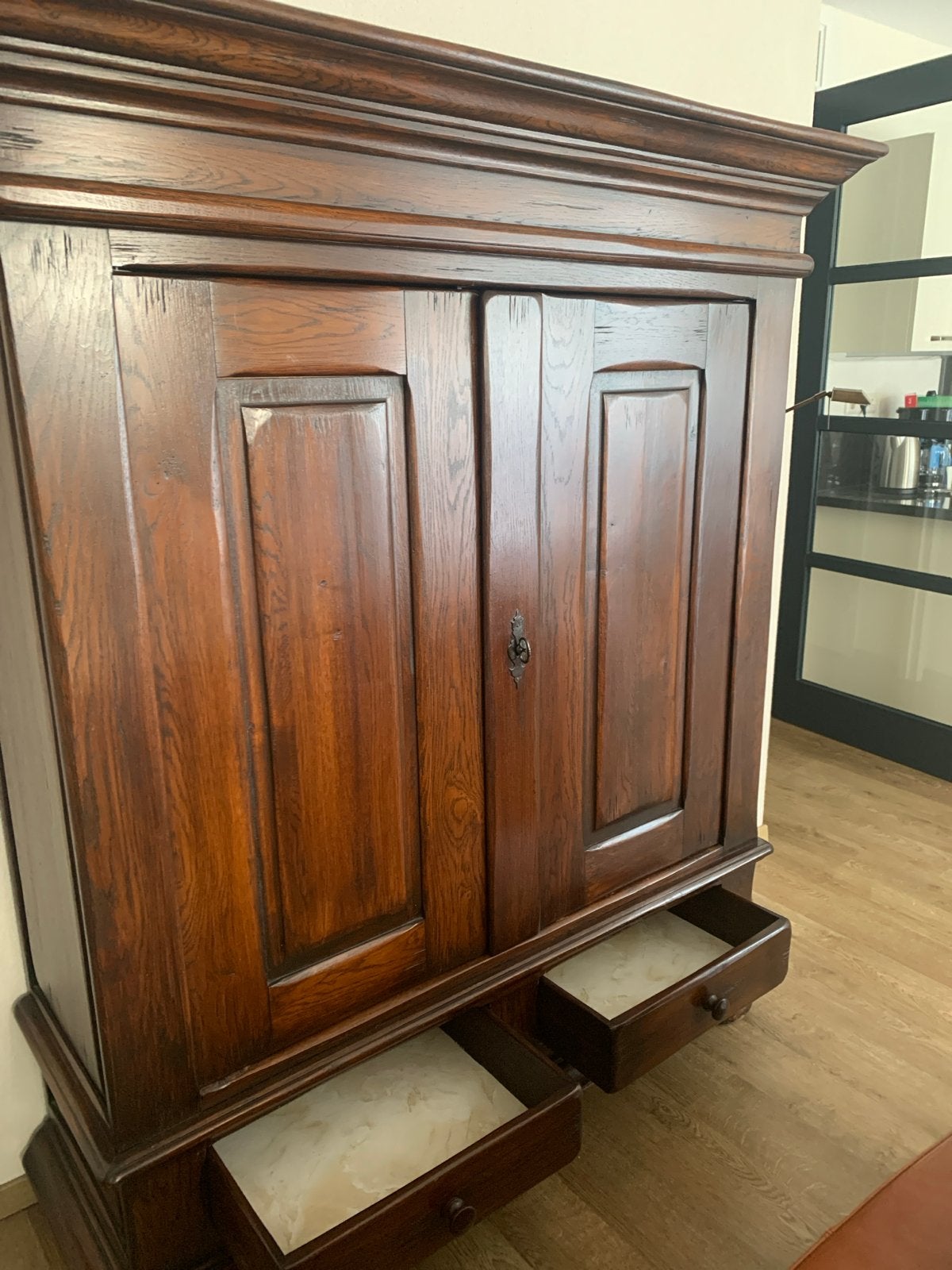 Massief houten kast - 180x160 cm, Ophalen