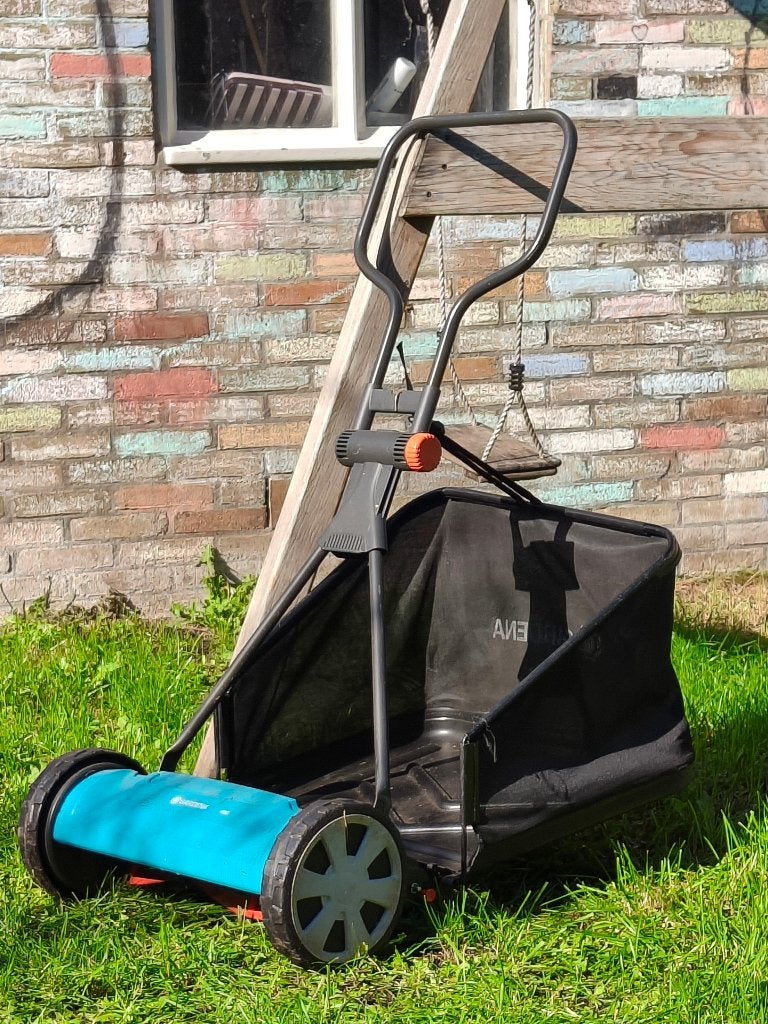 Grasmaaier, Gardena 400, Gebruikt, Handgrasmaaier, Ophalen of Verzenden, Opvangbak