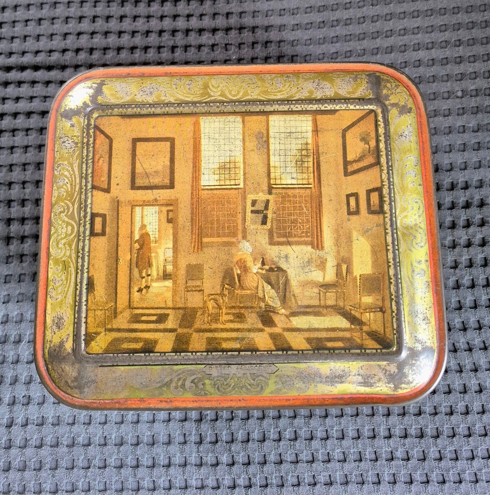 Vintage Blikken Trommel H. Hardersema Koffie Thee Groningen, Verzamelen, Ophalen of Verzenden, Gebruikt, Koffie, Overige merken