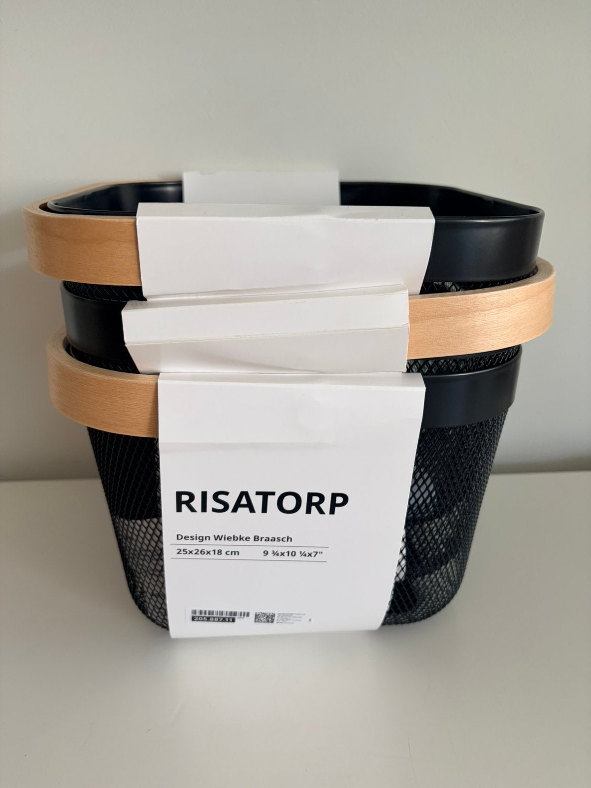 Ikea Risatorp mand 3 stuks zwart NIEUW!!, Overige materialen, Mand, Vierkant, Nieuw
