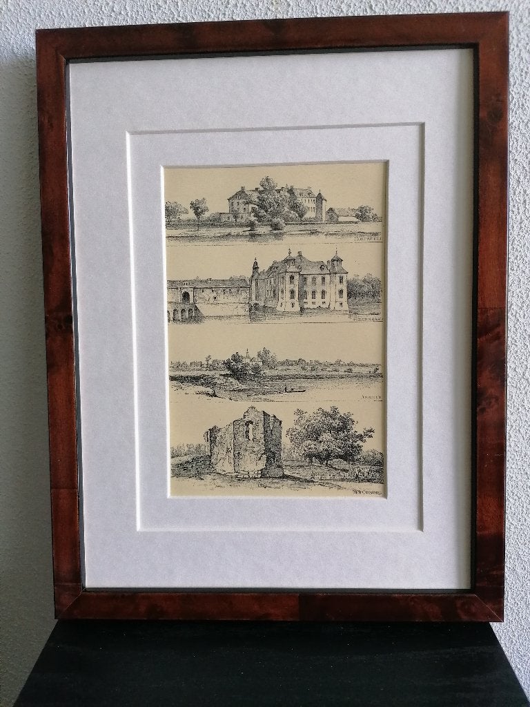 Craandijk Litho Limburg Asselt Hillenraad Oubborg 1880 (9), Ophalen of Verzenden