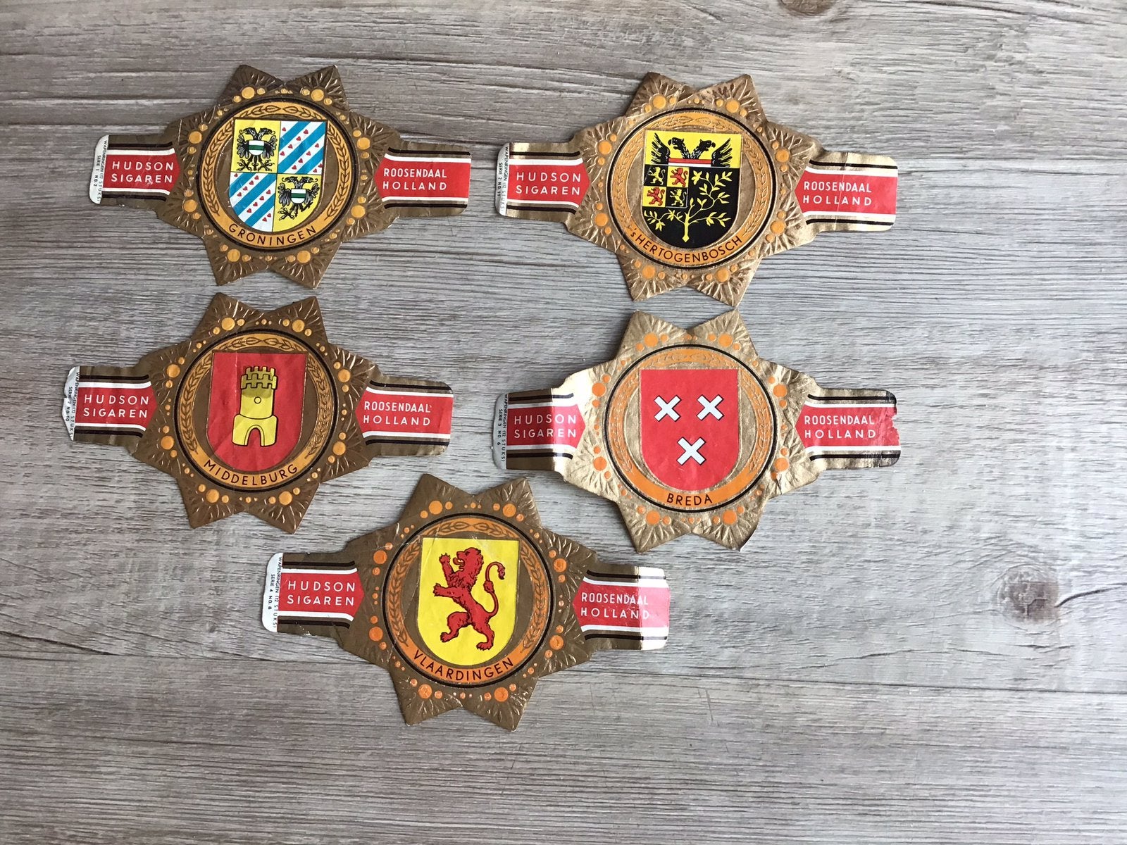 Hudson Sigarenbanden Provincies, Verzamelen, Ophalen of Verzenden, Gebruikt, Sigarenbandjes