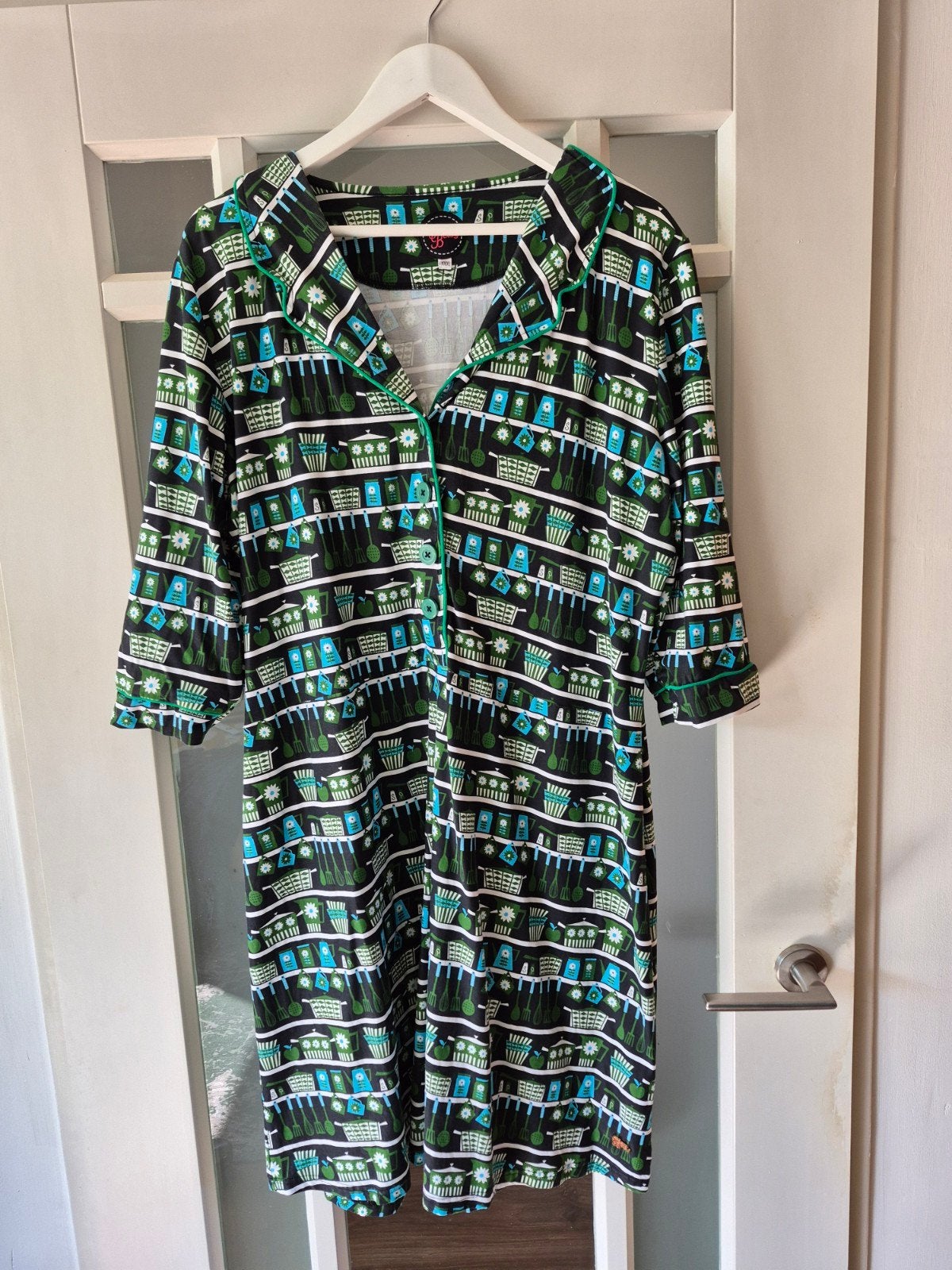 Tante Betsy jurkje, maat XXXL, Kleding | Dames, Blauw, Maat 46/48 (XL) of groter, Ophalen of Verzenden, Knielengte