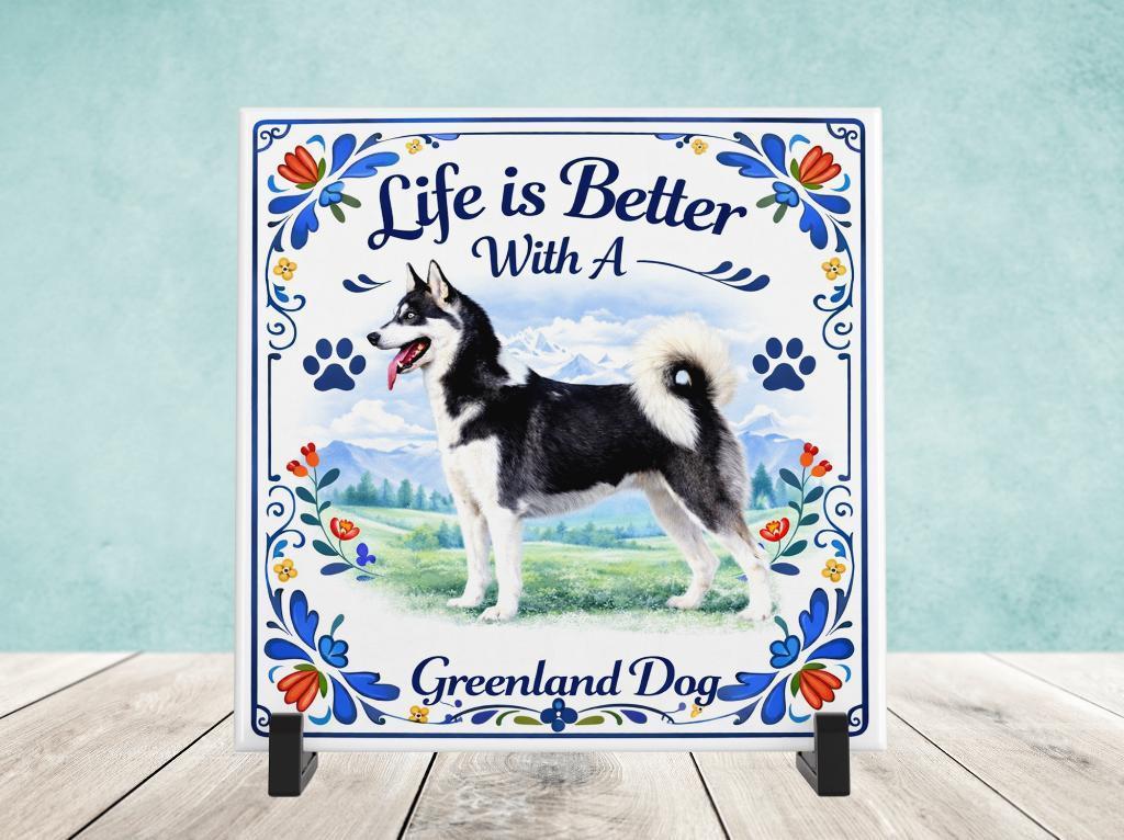 Life is Better With a Greenland Dog - Groenlandse Hond tegel, Verzenden, Nieuw