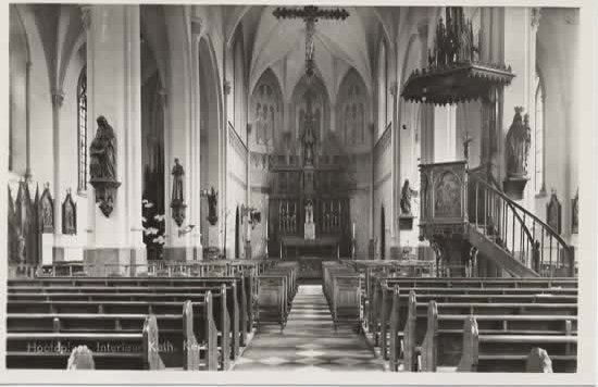 Hoofdplaat Interieur Katholieke Kerk, Verzenden, 1940 tot 1960, Ongelopen, Zeeland