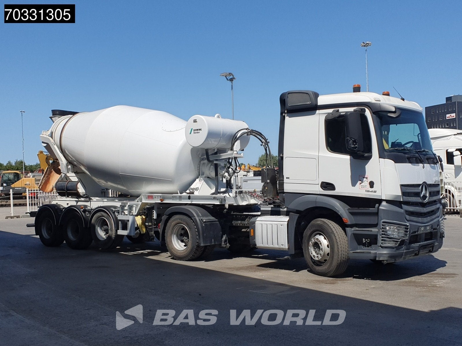 Mercedes Actros 1845 4X2 Retarder Hydraulik 12m3 Lift Axle C, Automaat, Euro 6, Wit, Mercedes-Benz