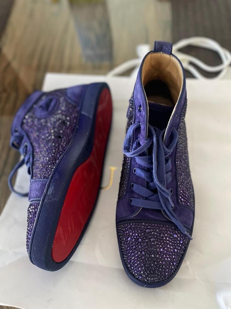 Christian Louboutin Sneakers Paars Maat 42, Kleding | Dames, Schoenen, Zo goed als nieuw, Sneakers of Gympen, Overige kleuren