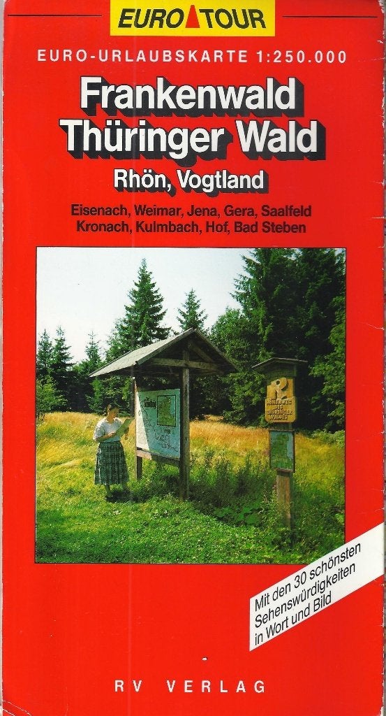 Pl21 plattegrond euro tour frankenwald-thuringenwald, Gelezen, 2000 tot heden, Ophalen of Verzenden, Landkaart