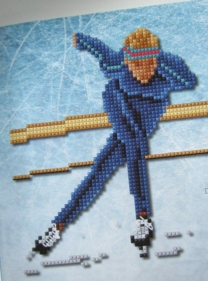 Borduurpatroon  Schaatsen rijder  nr 5867, Verzenden, Nieuw, Handborduren, Patroon