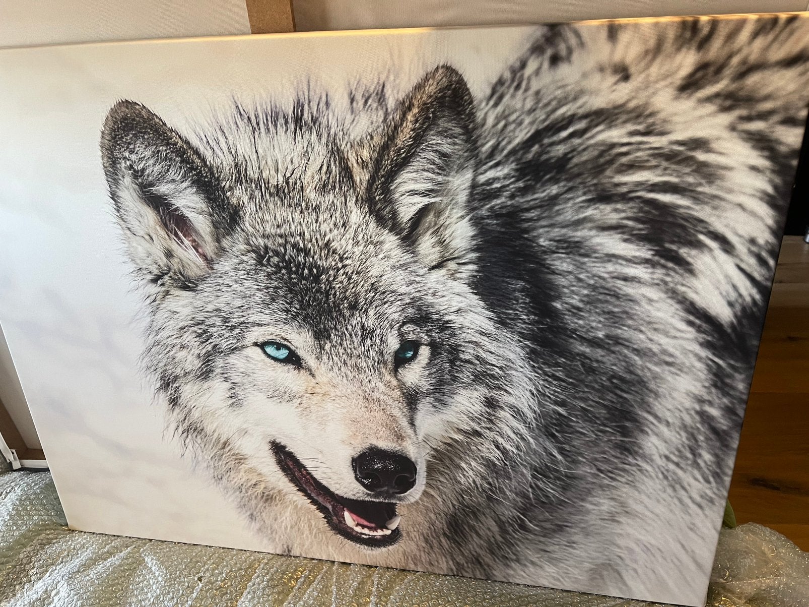 Canvas schilderij wolf, Ophalen