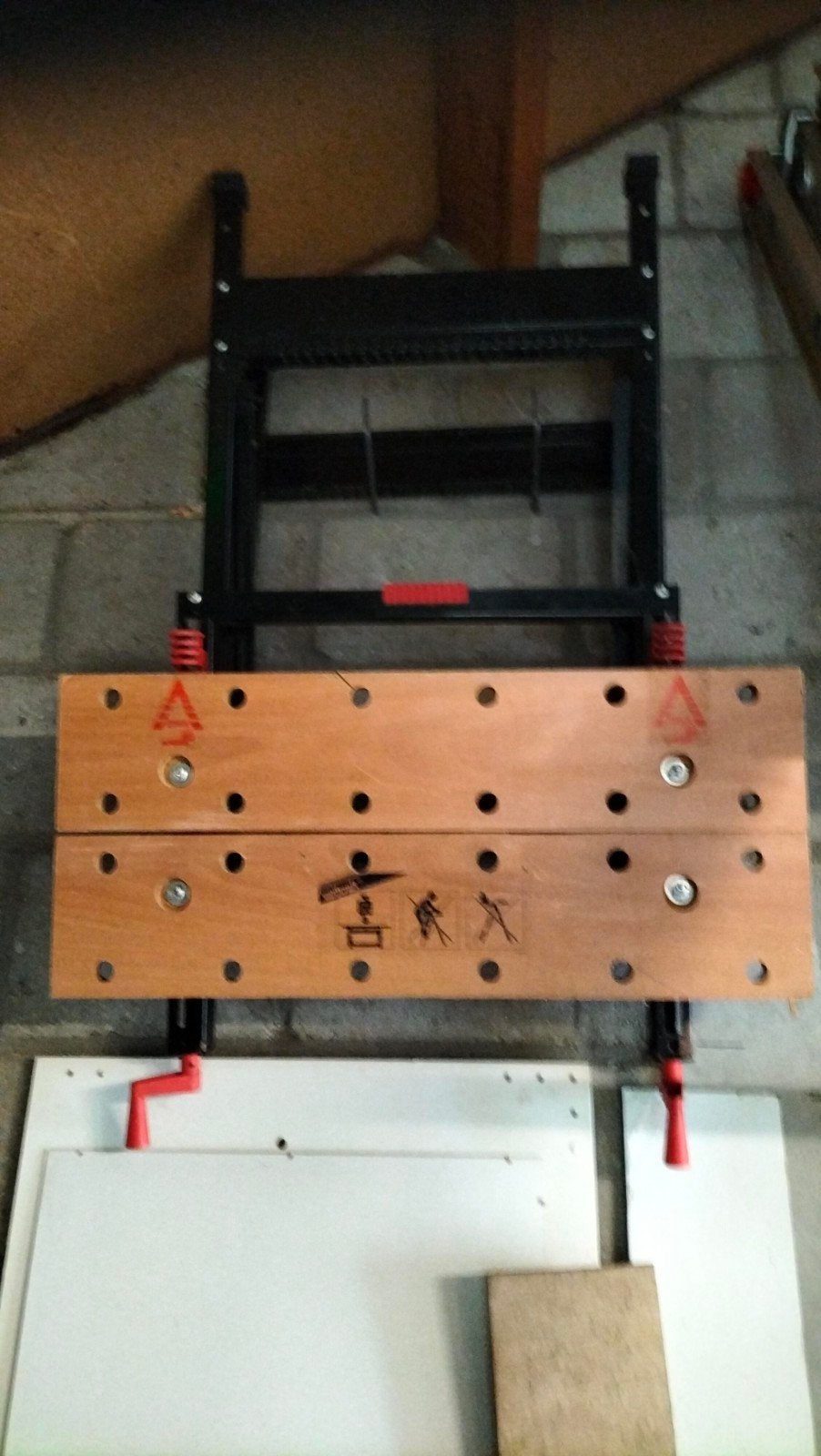 Wolfcraft workmate - werkbank met bankschroef, Doe-het-zelf en Verbouw, Ophalen, Gebruikt, 70 tot 120 cm, Bankschroef