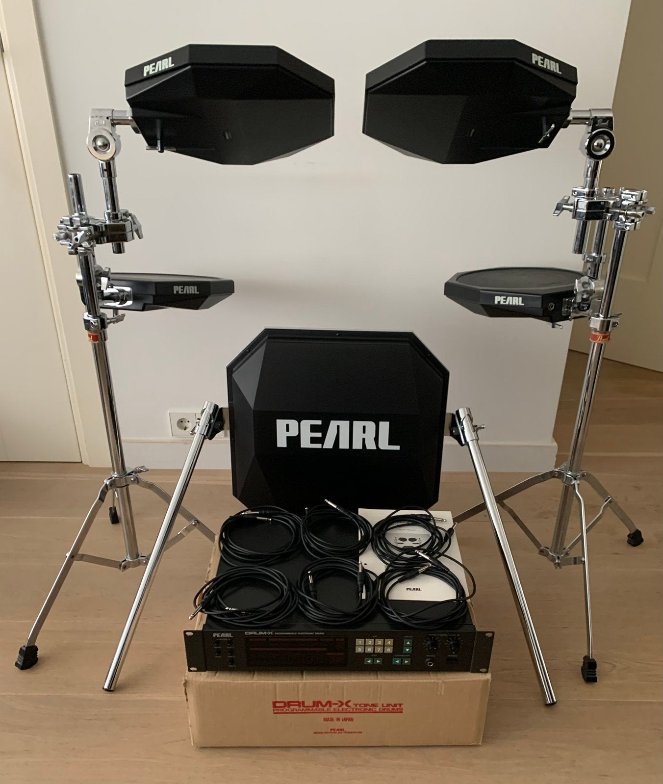 Pearl Drum-X DRX  module en pads complete set. Z.g.a.n., Muziek en Instrumenten, Drumcomputers, Ophalen of Verzenden, Zo goed als nieuw
