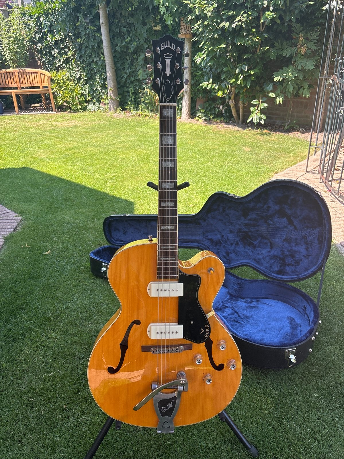 Guild X175B Manhattan Blonde 2015 - Hollowbody Nieuw!, Muziek en Instrumenten, Ophalen, Zo goed als nieuw, Overige typen, Met koffer